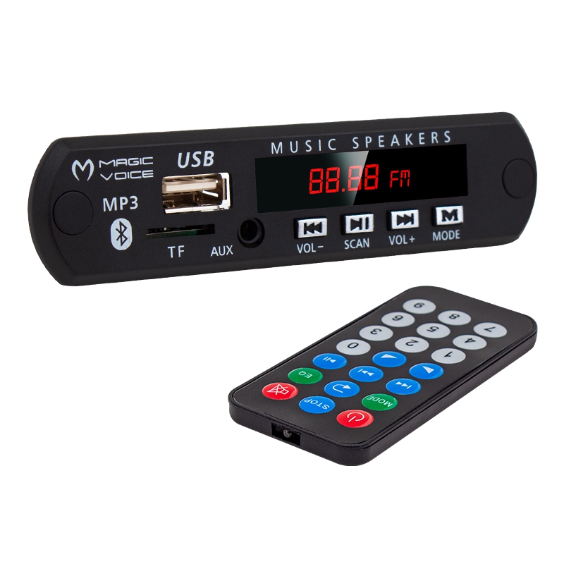 MAGICVOICE OTO TEYP USB/SD/MIC/BLUETOOTH KUMANDALI MİK Lİ OTO TEYP ÇEVİRİCİ DİJİTAL PLAYER BOARD (12V-500MA)12840