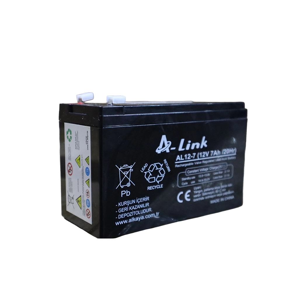 A LİNK 12 VOLT 7 AMPER KALİTELİ AKÜ