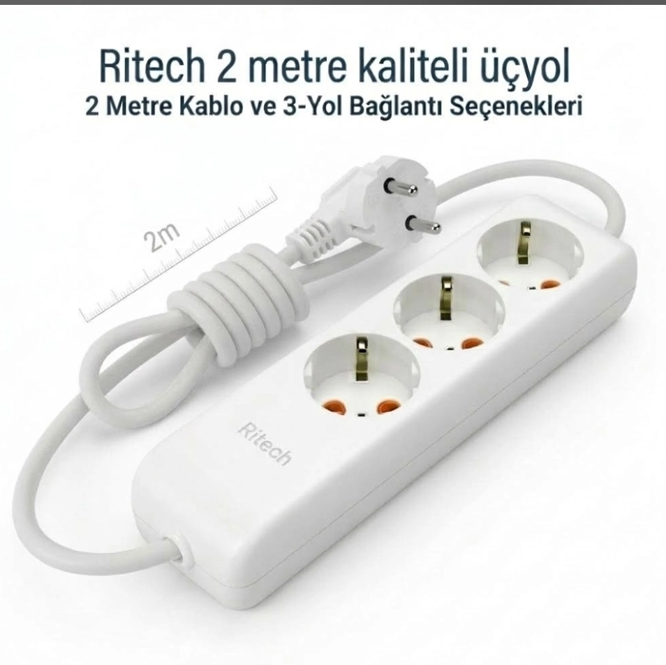 3 LÜ  2 MT KABLOLU ÜÇYOL