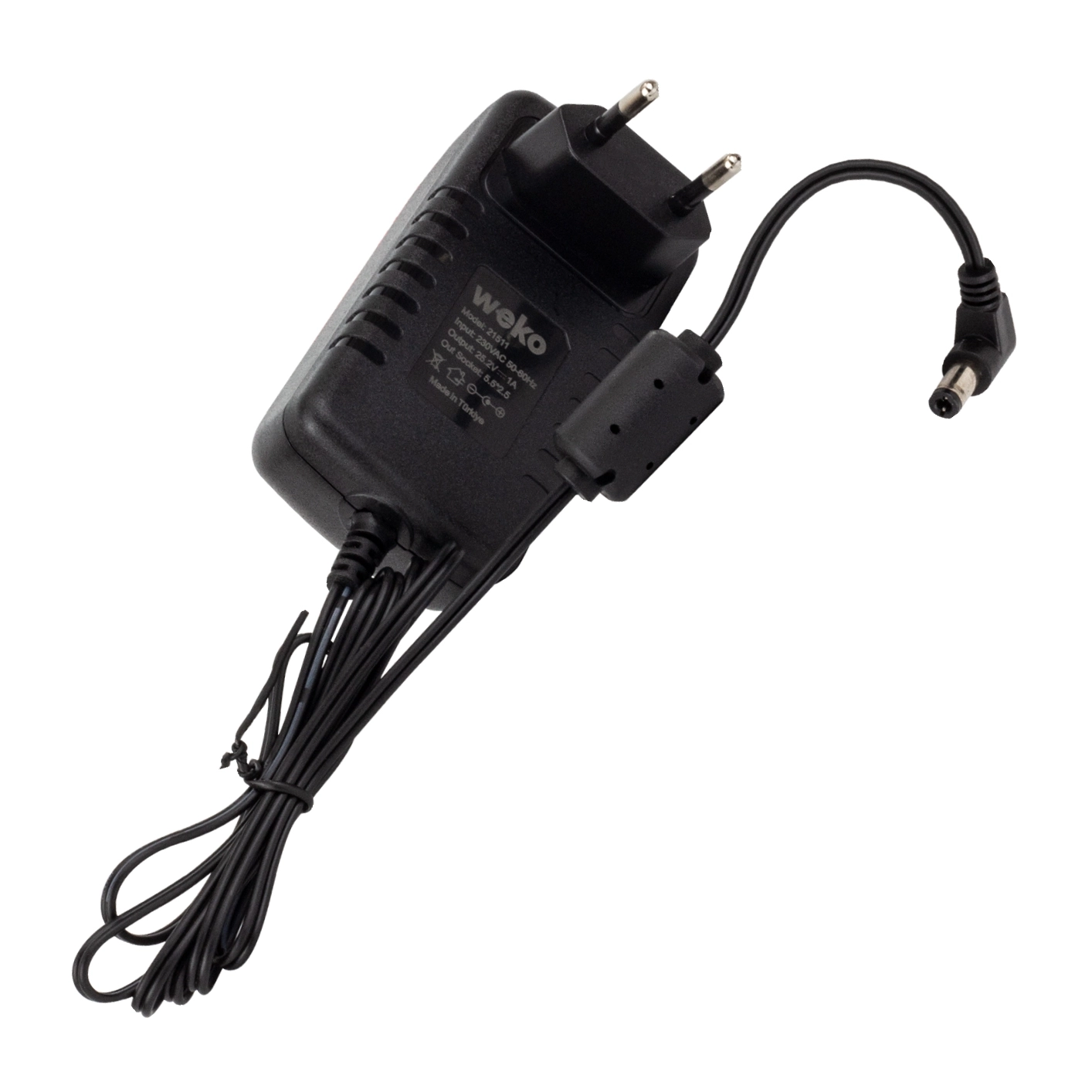 25.2 VOLT - 1 AMPER 5.5*2.5 UÇLU YERLİ ÜRETİM KIRMIZI YEŞİL LEDLİ PRİZ TİPİ LİTYUM ŞARJLI MATKAP ADAPTÖRÜ 21511
