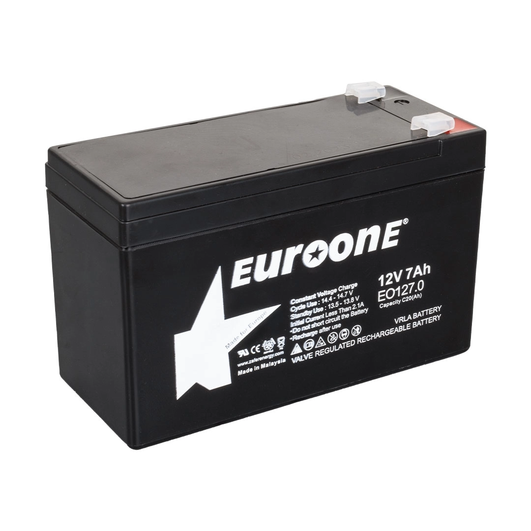 12 VOLT 7 AMPER EURONE AKÜ