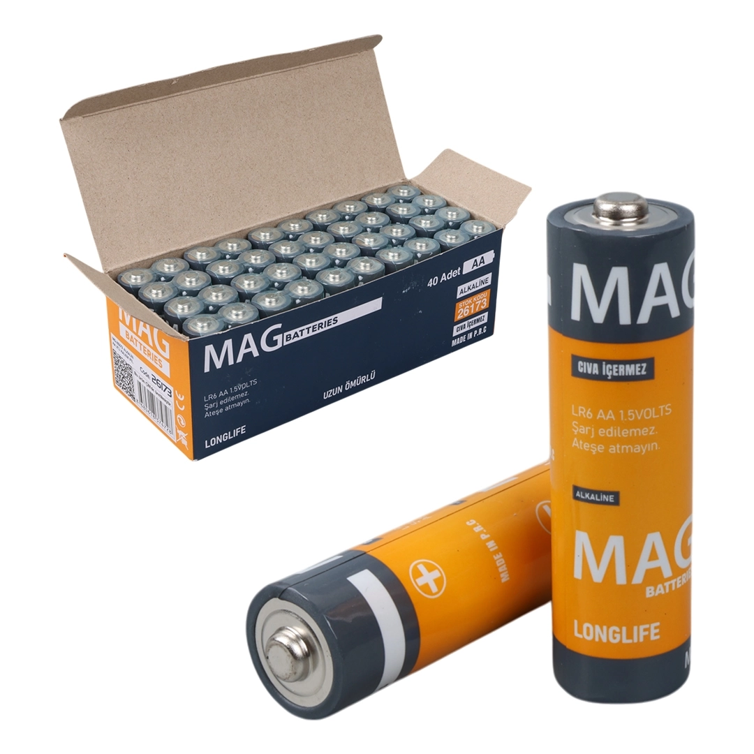 MAG 40 ADET KALIN ALKALİN PİL 26173