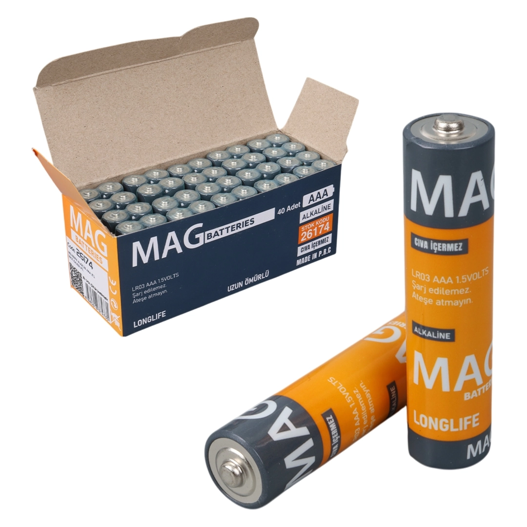 MAG 40 ADET ALKALİN İNCE PİL   26174 