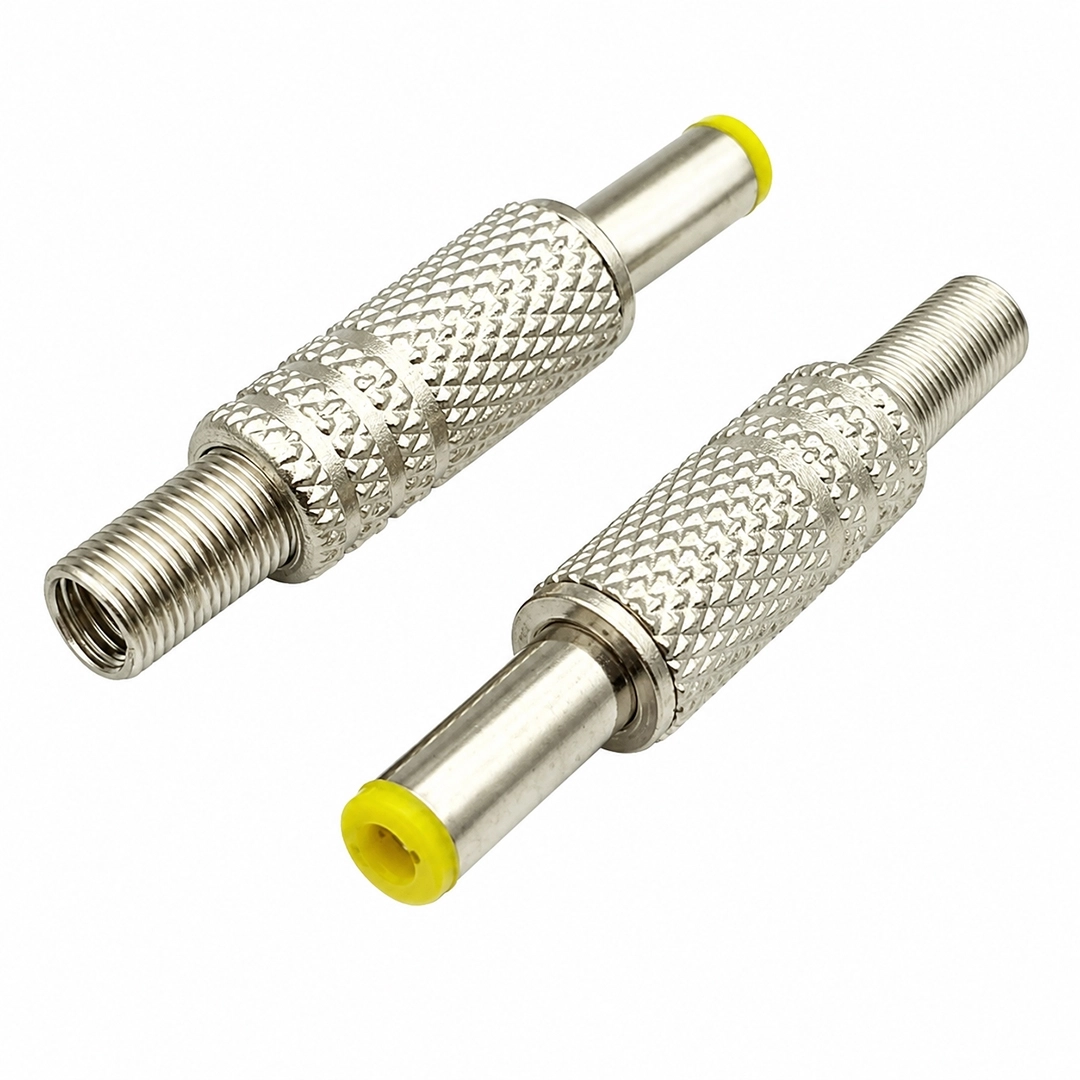  PM-29233 DC JACK 5.5*2.5 MM YAYLI ADAPTÖR FİŞ UÇ METAL NİKEL
