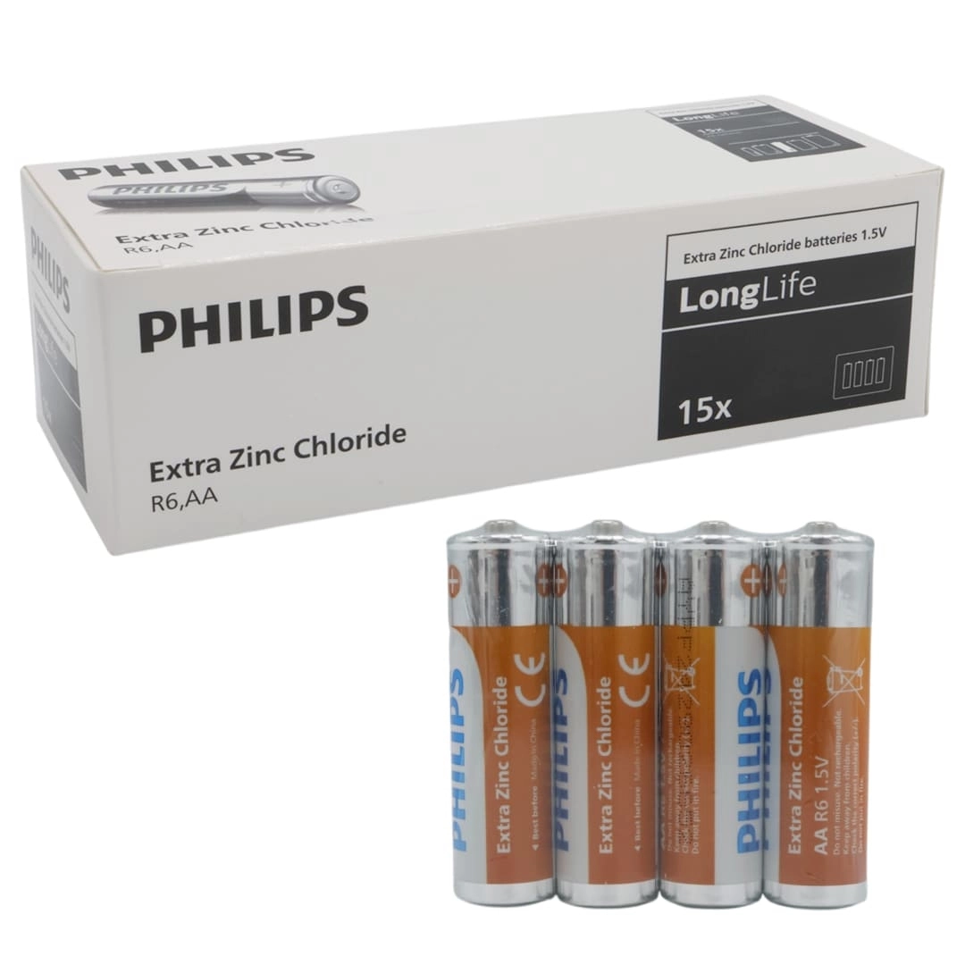 PHİLİPS LONGLİFE EXTRA ZİNC-CARBON İNCE KUMANDA KALEM PİLİ AAA (60’LI PAKET) 38254