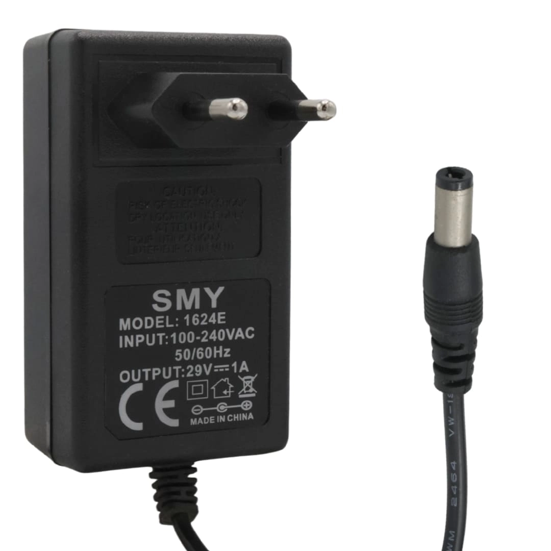 29 VOLT 1 AMPER 5.5*2.5MM + 5.5X2.1MM UÇLU UYUMLU PRİZ TİPİ ADAPTÖR 38441