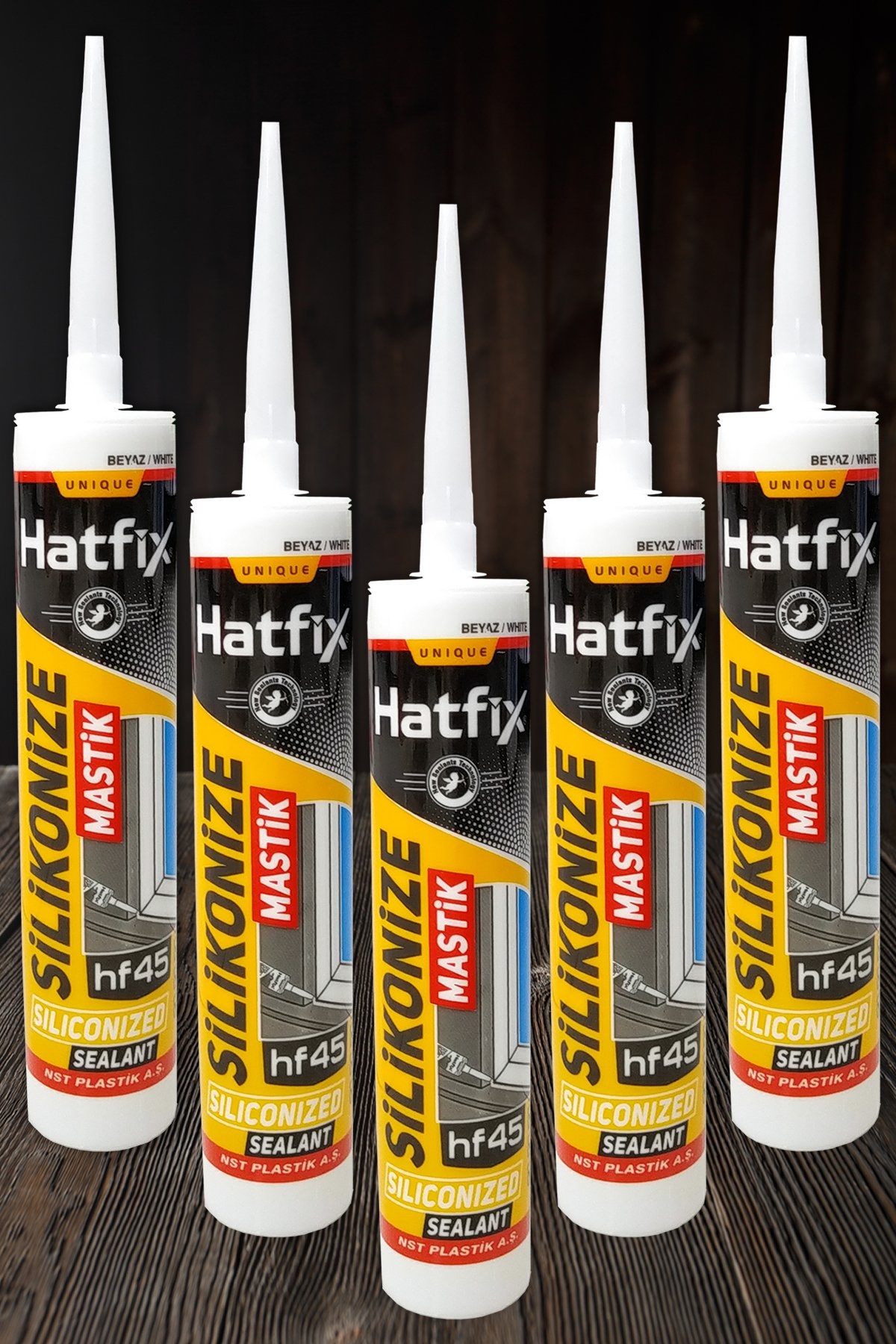 HATFİX BEYAZ SİLİKONİZE MASTİK 