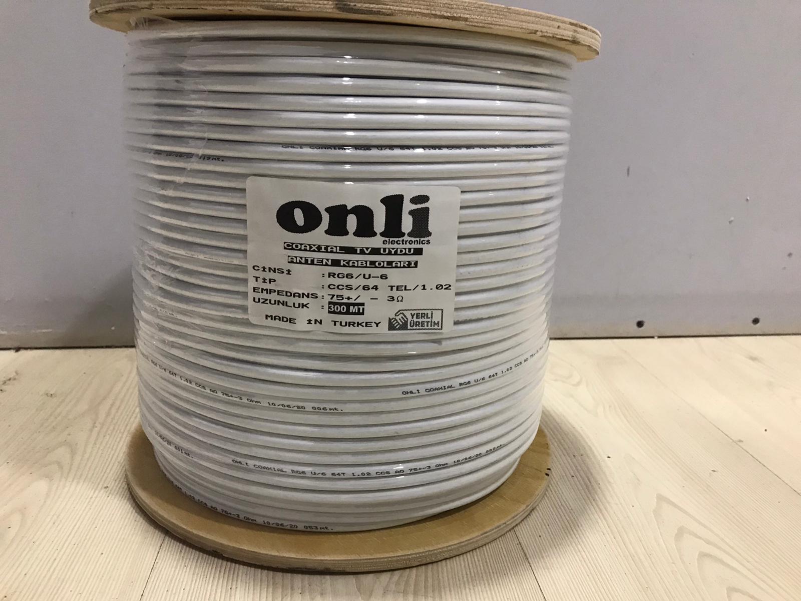 300 MT 64 TEL RG 6 U6 ONLY ANTEN KABLO