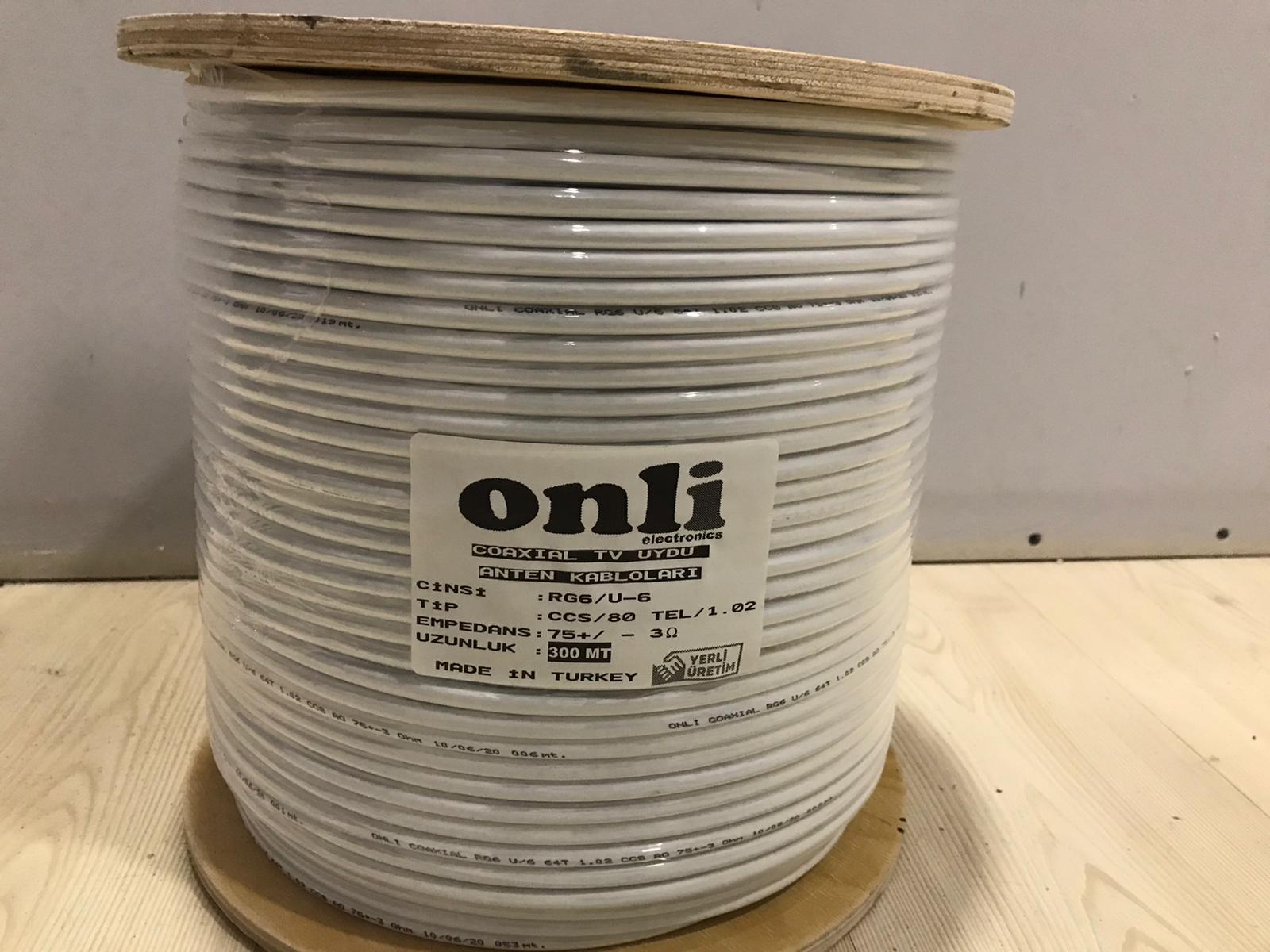300 MT Lİ 80 TEL RG 6 U6 ONLY ANTEN KABLO