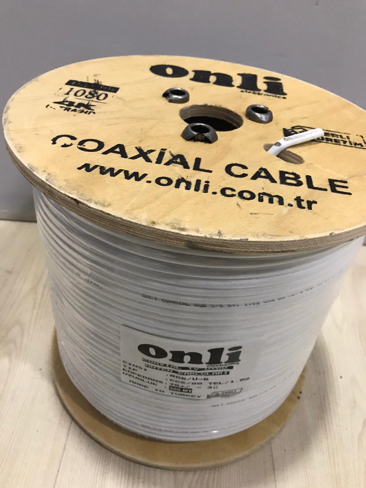 300 MT Lİ 80 TEL RG 6 U6 ONLY ANTEN KABLO