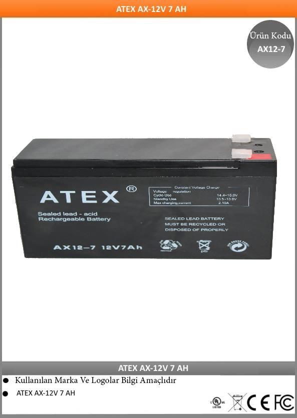12 VOLT 7 AMPER AKÜ