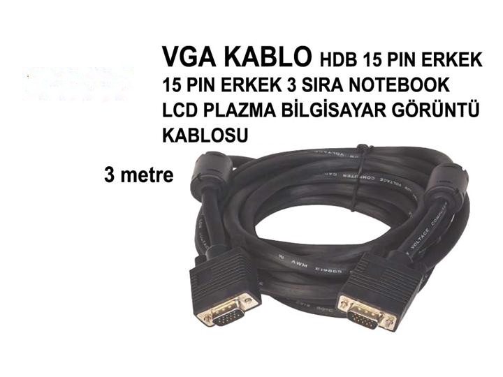 3 MT VGA KABLO