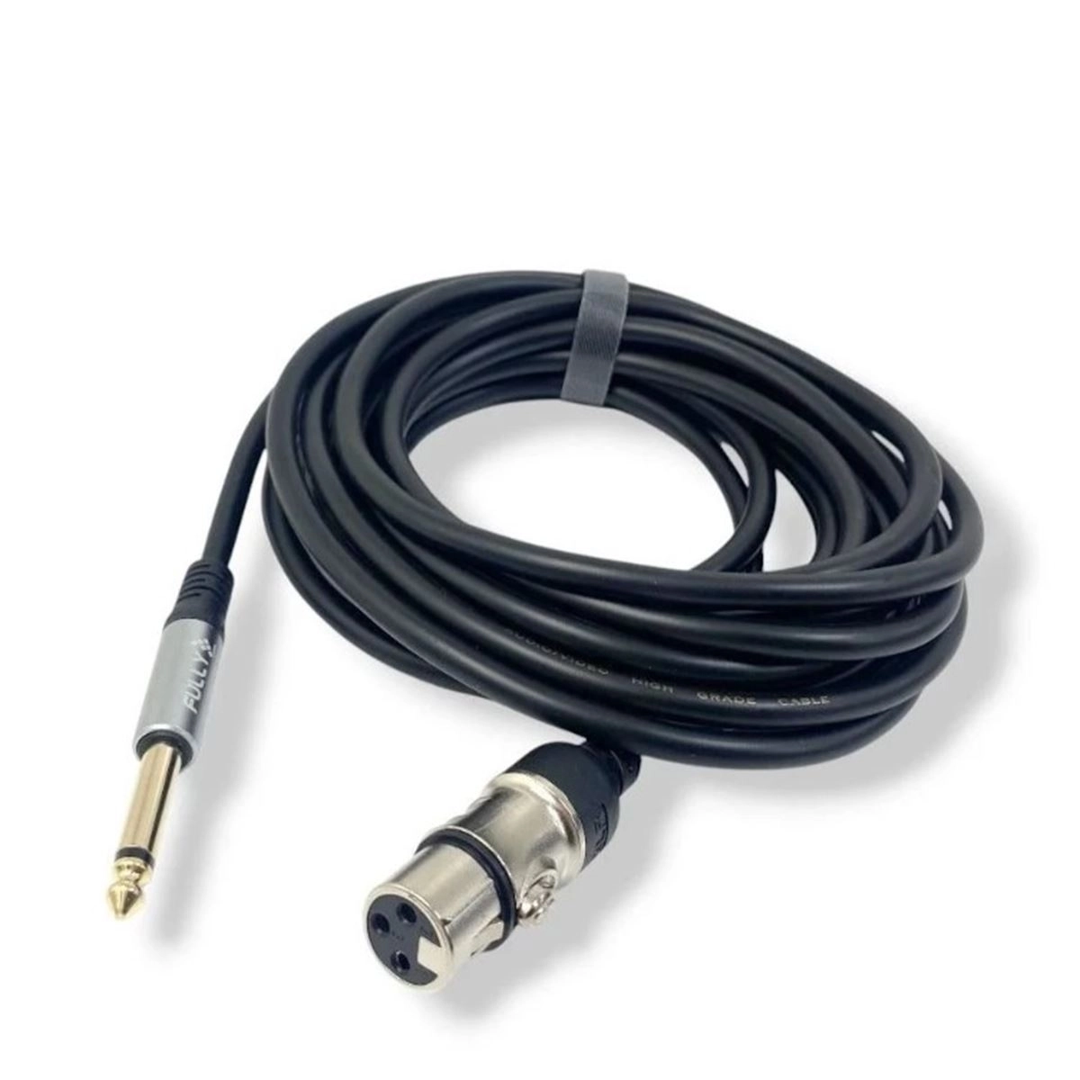 6.35 XLR FM Siyah 5mt Mikrofon Kablosu 527C
