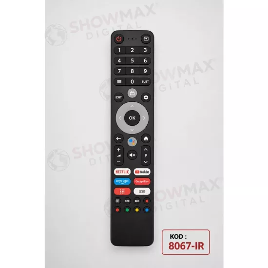 SX8067-IR CHANGHONG-MİNİSAN-MAXİMUS SES KOMUTSUZ LED TV KUMANDA