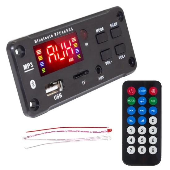 USB/SD/AUX/BLUETOOTH/KUMANDA/2X40W ANFİ ÇIKIŞLI OTO TEYP ÇEVİRİCİ DİJİTAL PLAYER BOARD   11943
