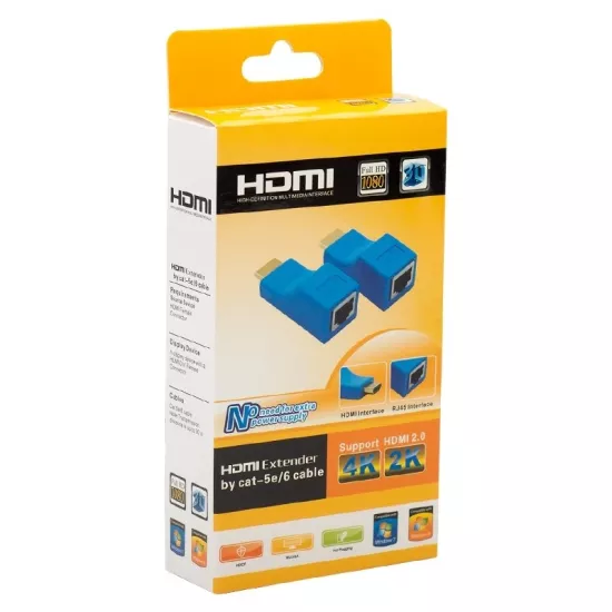30 METRE HDMI 4K CAT5/CAT6/CAT7 UZATICI EXTENDER (RJ45 UZATMA - HDMI KABLO GEREKMEZ)   18225