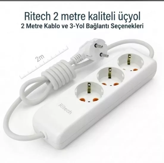 3 LÜ  2 MT KABLOLU ÜÇYOL
