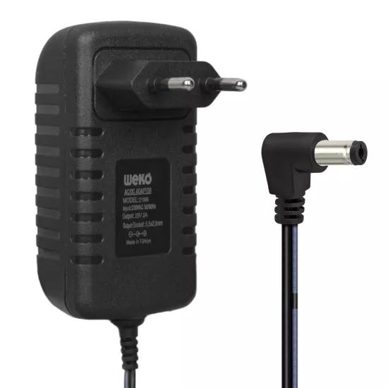 25 VOLT - 2 AMPER - 50 WATT 5.5*2.5 MM L UÇLU KIRMIZI YEŞİL LEDLİ YERLİ ÜRETİM ŞARJLI MATKAP ADAPTÖRÜ 21966
