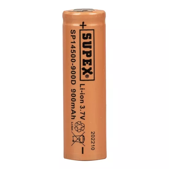 14500-900D LİTYUM ION 3.7 VOLT 900 MAH ŞARJ EDİLEBİLİR DÜZ KAFA BAŞLIKSIZ PİL TEKLİ