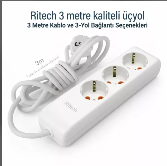 3 LÜ 3 MT KABLOLU ÜÇYOL