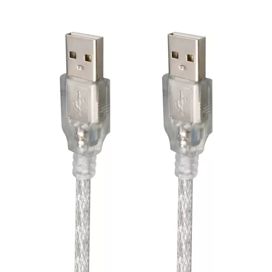 1.5 METRE 2.0V ŞEFFAF USB ERKEK-ERKEK KABLO  3264