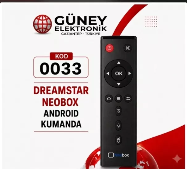 ORJ-0033 DREAMSTAR NEOBOX ANDROID LOGOLU ORJİNAL KUMANDA
