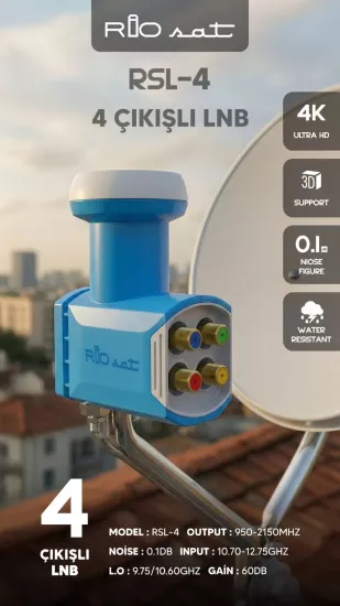 RİOSAT 4 LÜ LNB 