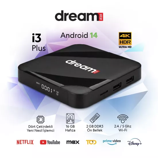 DREAMSTAR İ3 PLUS ANDROİD TV 4K 