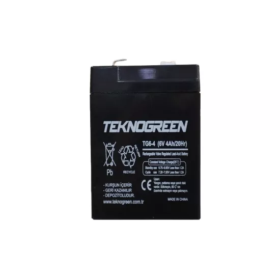 TEKNOGREEN 6 VOLT 4 AMPER IŞILDAK AKÜSÜ KALİTELİ