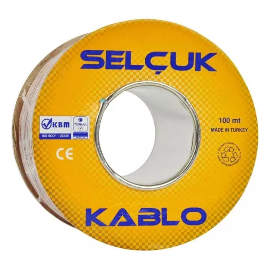 0,75 SELÇUK KALİTELİ BEYAZ KABLO 