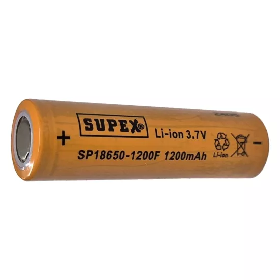  SUPEX 3,7 VOLT 18650  1200 MA BAŞLIKLISIZ PİL