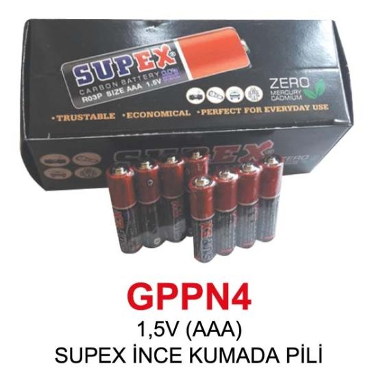 SUPEX 60 LI İNCE  KALEM PİL AAA