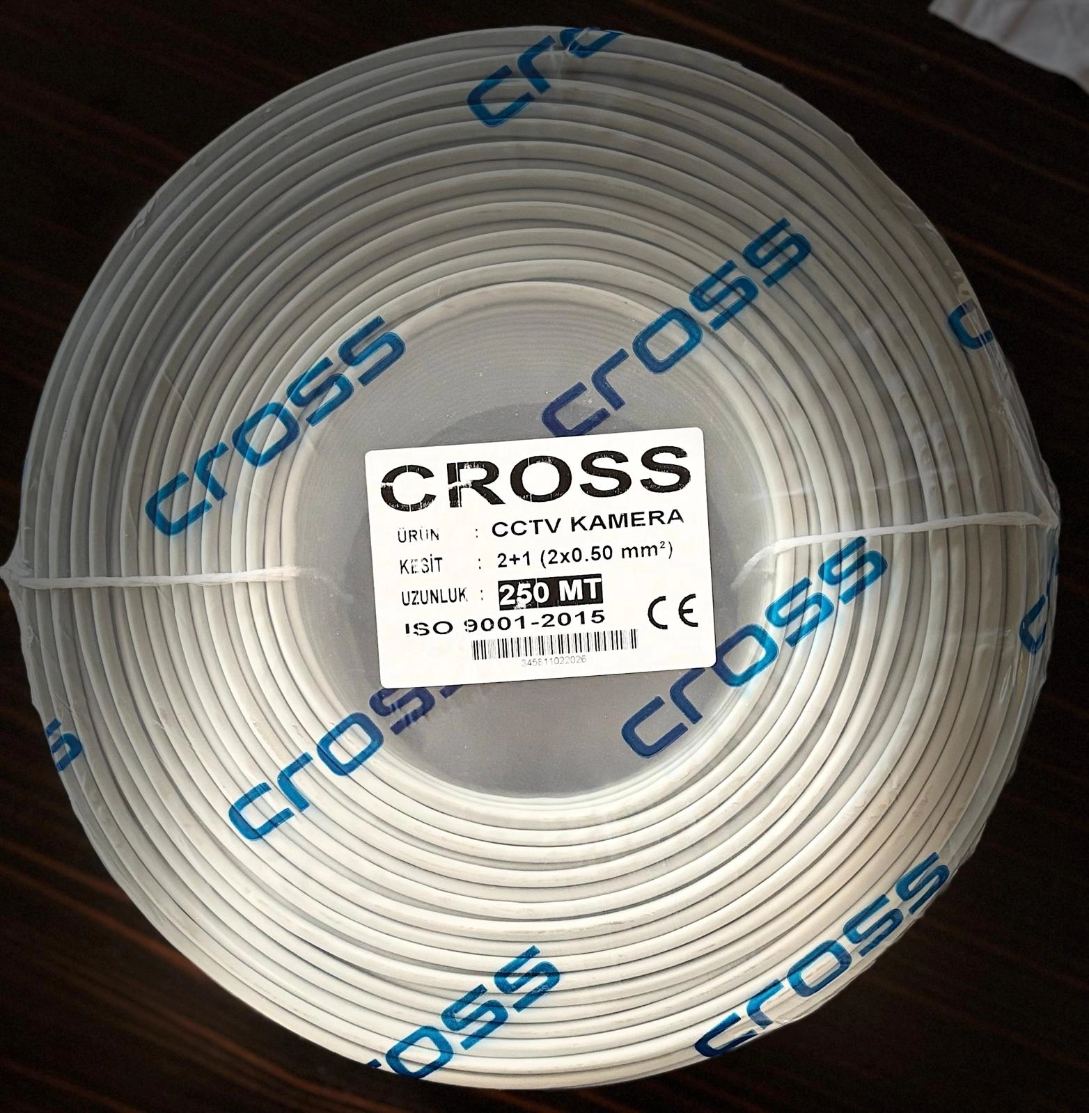 CROSS  CCTV   2*0,50 MM 2+1   250  METRE KALİTELİ KAMERA KABLOSU 